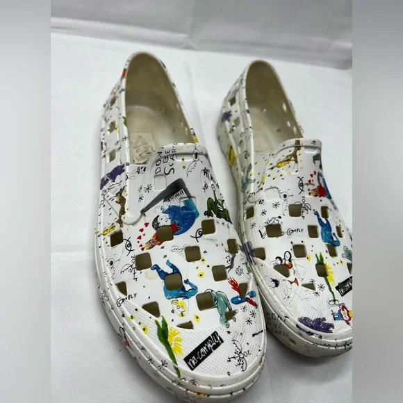 Daniel Johnston Vans Slip On Trek Slides ( Austin TX release only) (MB2) RARE